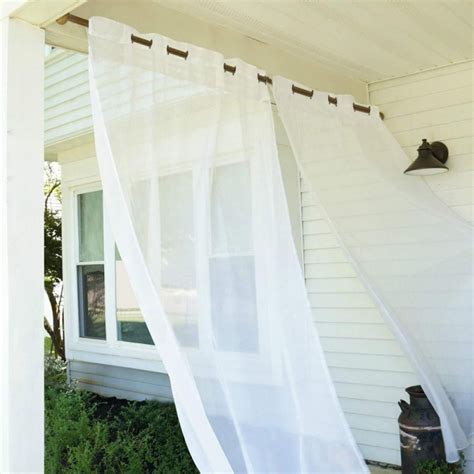 Buy Hazel Tech Outdoor Curtains for Patio - 1 Panels Waterproof Sheer ...