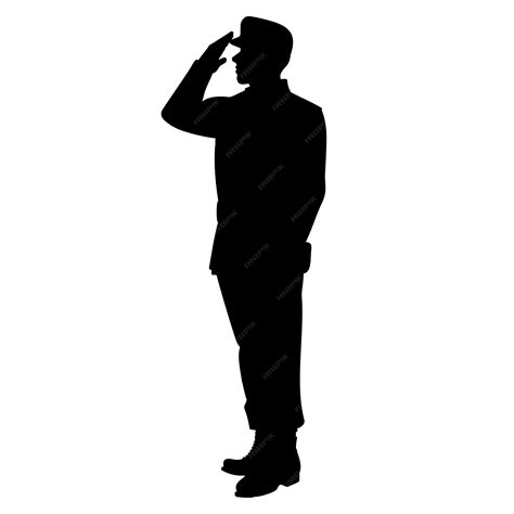 Soldier Salute Silhouette Png