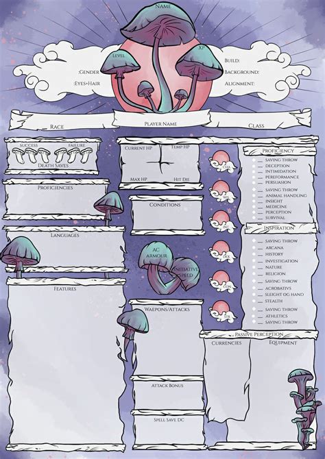 Printable Dnd 5E Character Sheet | Calendar Hexagon