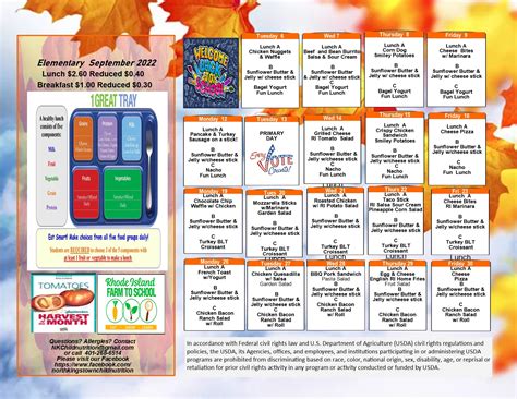 Osceola Wi School District Lunch Menu at Kate Read blog