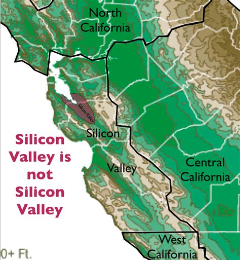 Silicon Valley On California Map at Jesse Lyles blog