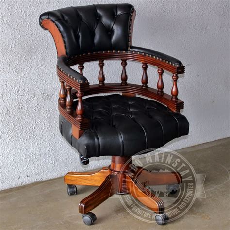 REPRODUCTION ANTIQUE CLASSIC OFFICE CHAIR MAHOGANY ~ Indo Mainstay ...
