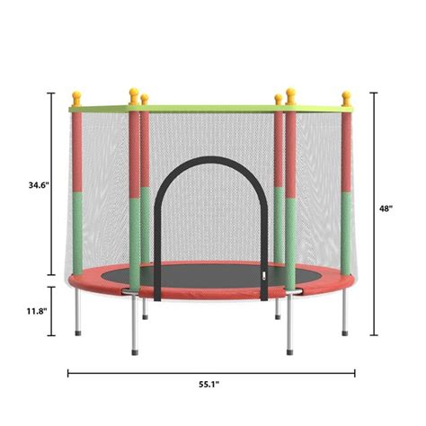 FUFU&GAGA 4.59 Feet kids trampoline with safety enclosure at Lowes.com