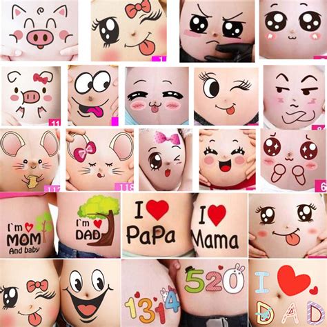 24 Pack Funny Facial Expressions Stickers Pregnant | Ubuy India