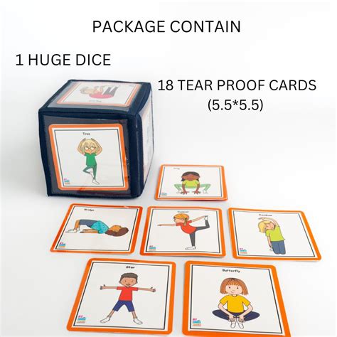 Yoga Poses Cards with a Huge Dice – My House Teacher