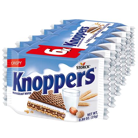 Buy Knoppers Milk Hazelnut Candy Bar, Share Size 6 Pack, 5.03oz Online ...