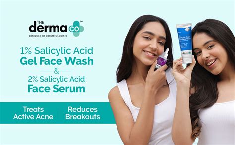 The Derma Co Anti-Acne Regimen Combo - 1% Salicylic Acid Gel Face Wash ...