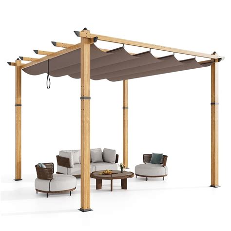 Danolapsi Outdoor Pergola 10 x 10ft Aluminum Pergola, Outdoor Shelter ...