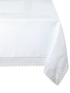 Buy Violet Linen TREASURE WH-2 Treasure Lace Tablecloth, 52" x 70 ...