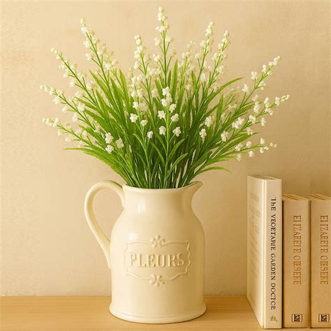 Buy HOMESAKE Set of 4 Artificial Lavender Flower Sticks - 35.5cm from ...