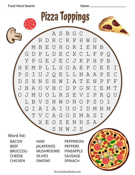 Pizza Unscramble Word Searches