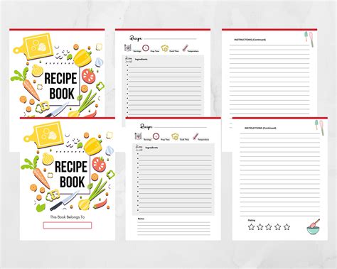 Free Printable Recipe Book Template: Cook & Organize! - Printables for ...
