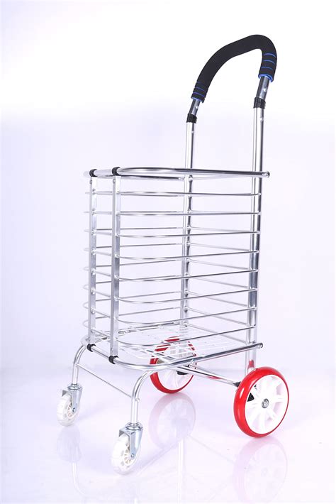 HaRvic 4 Wheel Shopping Grocery Trolley for Grocery Foldable Cart ...
