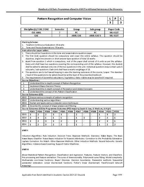 Pattern Recogintion and Computer Vision - Handbook of B. Programmes ...