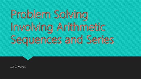 Image result for Problem Solving Arithmetic Sequence