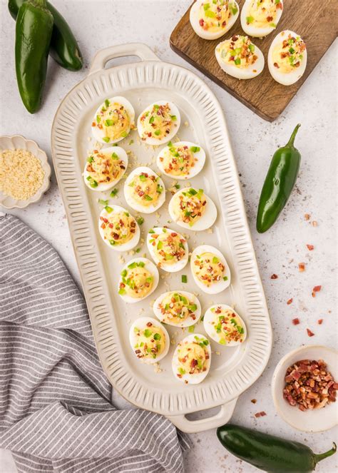 Jalapeno Popper Deviled Eggs - Fab Everyday