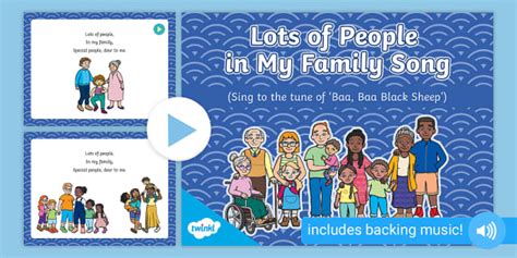 Lots of People in My Family Song PowerPoint (teacher made)