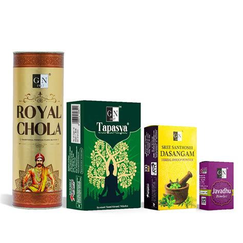GN 1917 Royal Pooja Combo (Pack of 4) - Royal Chola Agarbatti ...