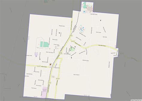 Map of Oak Hill village, Ohio - Thong Thai Real