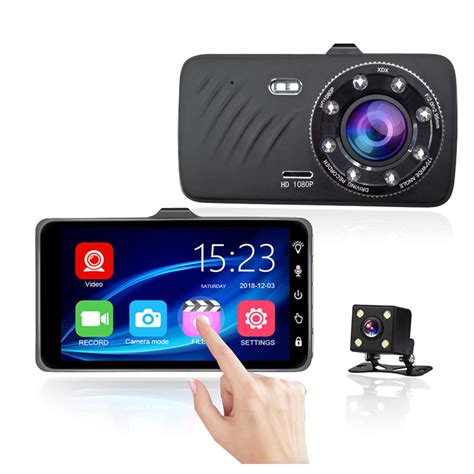 EE-ACE Car DVR 4 Inch Touch Screen Full HD 1080P Recorder Video G ...