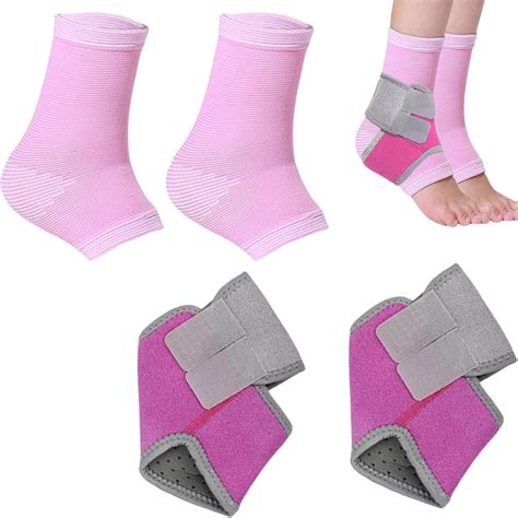 Qianeffort Kids Ankle Support,2 Pairs Ankle Support Kids,Knitted Child ...