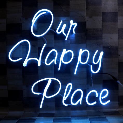 Buy Customized Our Happy Place Neon Light Frames Online - love craft gift