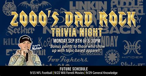 Trivia Night - 2000s Dad Rock, 3221 Stanford Ranch Rd, Suite 200 ...