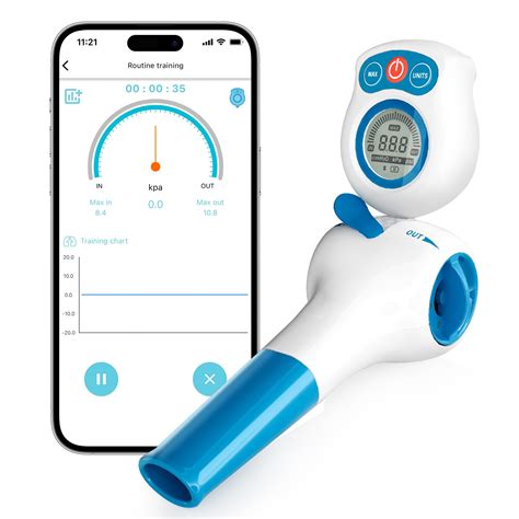 Breathing Exercise Device For Lungs With Electric Manometer And Test ...