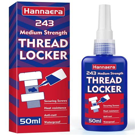 Threadlocker 1.69 Fl oz/50 ml Medium Strength 243, Lock Tight & Seal Nuts, Bolts, Fasteners and ...