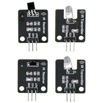 SHUATI Infrared Sensor Module Kit, 2PCS IR Emitter + 2PCS IR Receiver ...
