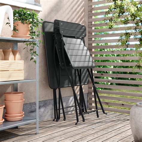 SUNDSÖ folding chair, anthracite outdoor - IKEA