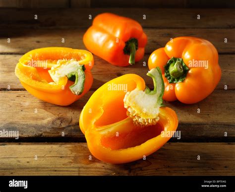 Orange bell peppers photos, pictures & images Stock Photo - Alamy
