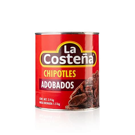 Chipotles de pimenta malagueta, defumada, ao molho de adobo, La Costena ...