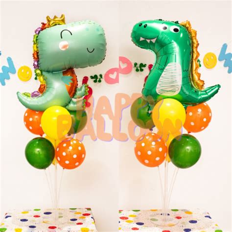 Jual Paket Balon Standing 7in1 Tema Kartun Dino (PD179) - Dino Hijau ...