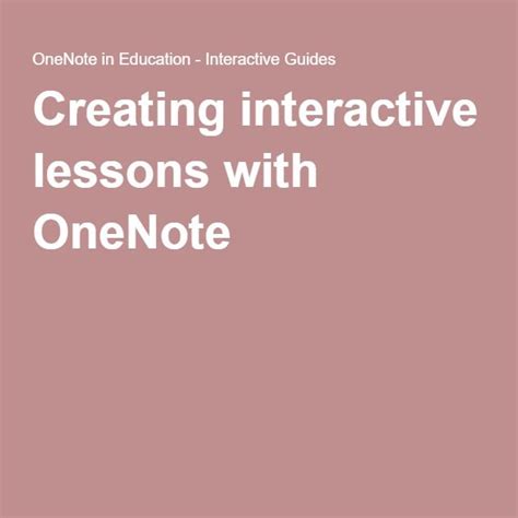Image result for OneNote Lessons