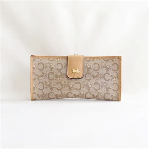 CELINE ☆ サルキー ☆ Vintage ☆ early 80s ☆ お財布 ☆ 長財布 ☆ ベージュ ☆ オールドセリーヌ ☆ 未使用 ...