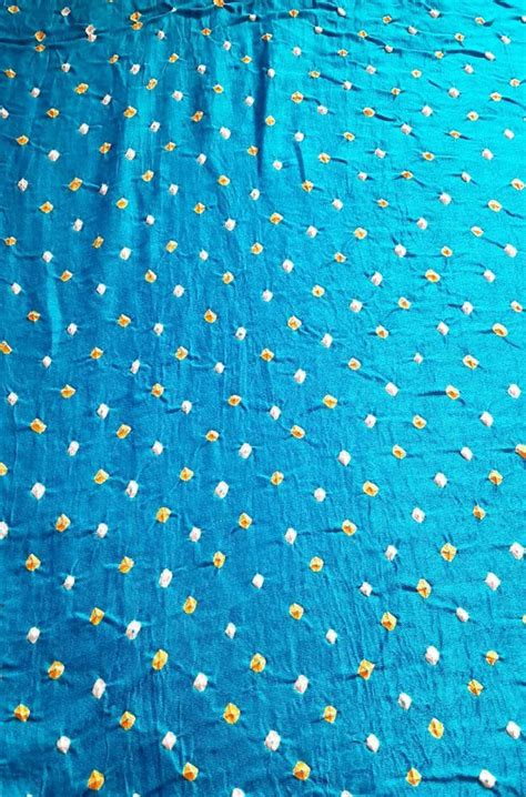 Shop the Exquisite Blue Bandhani Pure Gajji Silk Fabric (1 Mtrs ...
