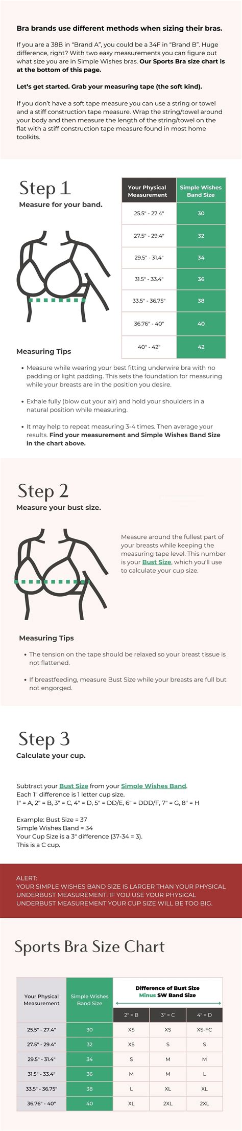 Sports Bra Size Guide: Find Your Perfect Fit – Simple Wishes