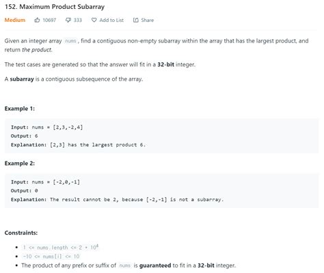 Image result for Maximum Product Subarray C
