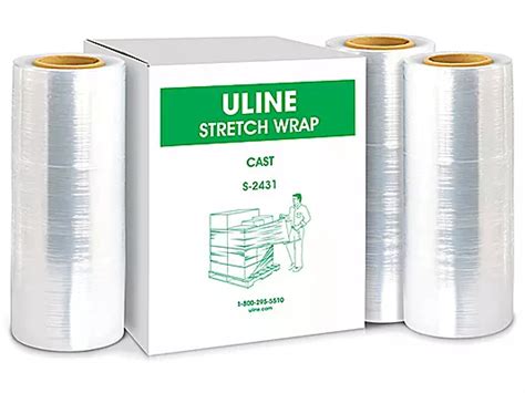 Uline Stretch Wrap - Cast, 90 gauge, 12" x 1,500' S-2431 - ULINE