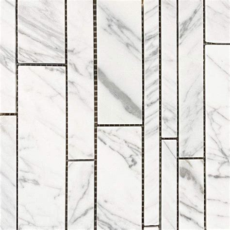 Buy Stone Center Online Statuary White Marble Random Strip Modern Brick ...