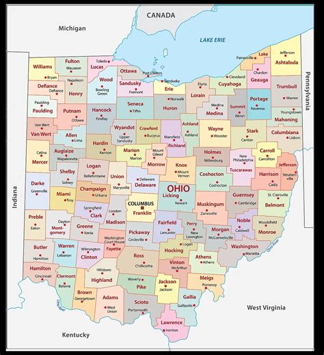 Printable Ohio Map