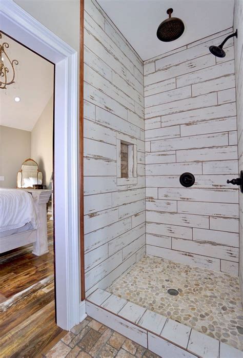 Pin on Our hoMe | Farmhouse shower, Tile remodel, Rustic bathroom shower