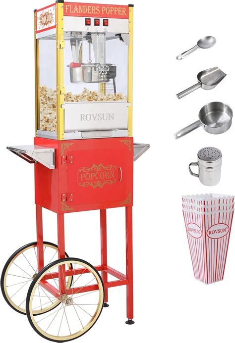 Amazon.com: VEVOR Commercial Popcorn Machine, 8 Oz Kettle, 850 W ...
