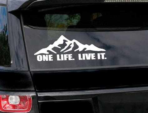 CVANU Mountain Adventure One Live. Live IT Car Stickers Exterior ...
