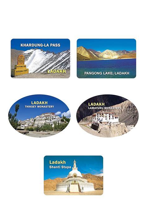 Buy Crystal Fridge Magnets-Leh-Ladakh Set of 5 (Sr. 2) Online at Low ...