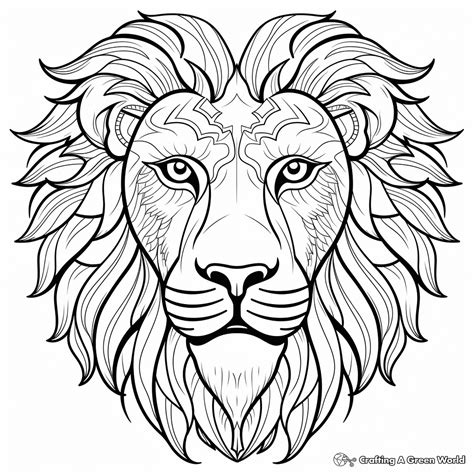 Lion Face Coloring Pages - Free & Printable!