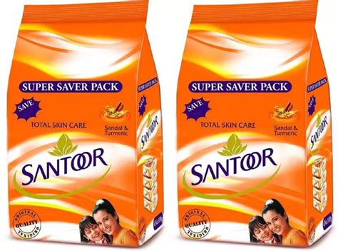 Santoor Sandal and Turmeric Soap Super Saver Family Pack 100g x 4 Each ...