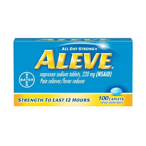 Aleve - Naproxen Sodium 220 mg | 100 Caplets – White Cross E-Store