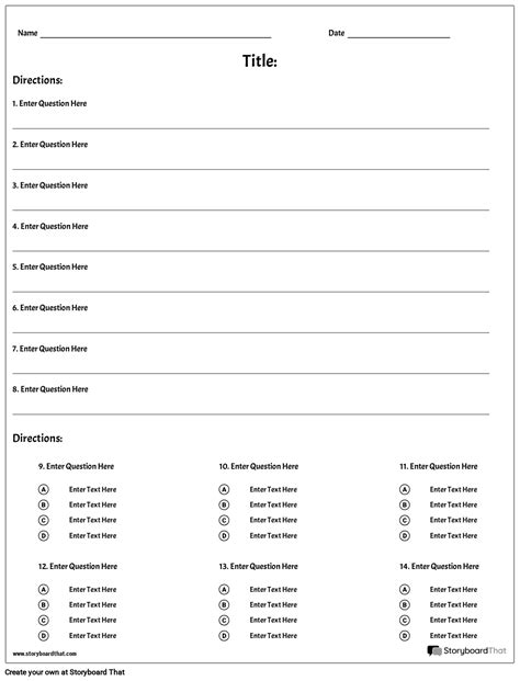 Image result for Multiple Choice Worksheet Maker
